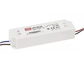 Napájecí zdroj LED GREENLUX LED napájecí zdroj MEAN WELL LPV-35-24V-IP67-MW