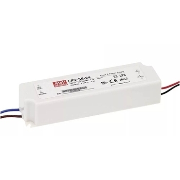 Napájecí zdroj LED GREENLUX LED napájecí zdroj MEAN WELL LPV-35-24V-IP67-MW