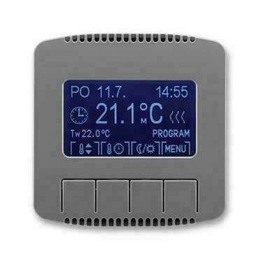 Termostat univerzální ABB Tango 3292A-A10301 S2, , kouřová šedá, programovatelný (ovládací jednotka)