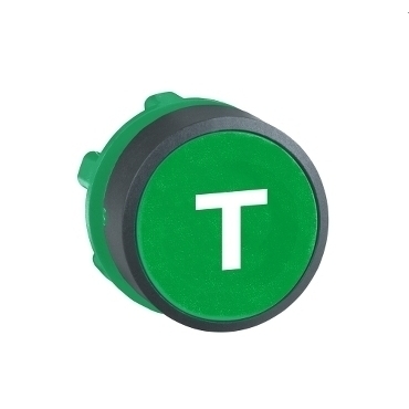 SCHN ZB5AA345 Ovládací hlavice stiskací se symbolem, lícující - zelená