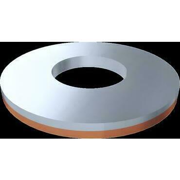 SEZ 7373-09/100 Cupálová podložka vnější průměr 17 mm, vnitřní průměr 8 mm, tloušťka 2 mm
