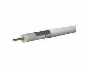 Kabel koaxiální EMOS S5374, CB130, PVC, vodič 1,02 mm, plášť 6,8 mm, vnitřní, bílá, 10 m