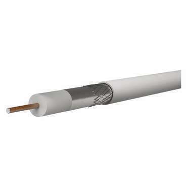 Kabel koaxiální EMOS S5376, CB130, PVC, vodič 1,02 mm, plášť 6,8 mm, vnitřní, bílá, 20 m