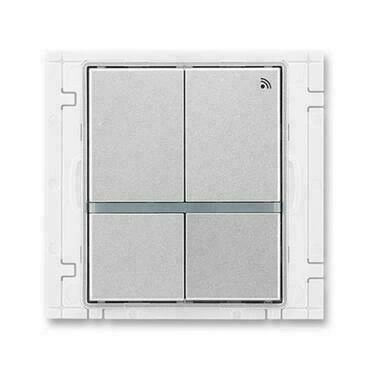 Vysílač RF signálu ABB Time 3299E-A11908 08, titanová, čtyřtlačítkový, nástěnný, 868 MHz