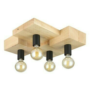 Svítidlo stropní EGLO DL 4 E27 SCHWARZ HOLZ HALKIN