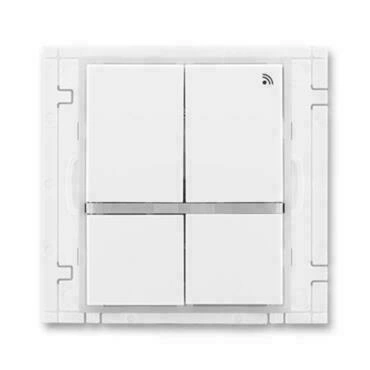 Vysílač RF signálu ABB Element 3299E-A11908 01, bílá/ledová bílá, čtyřtlačítkový, nástěnný, 868 MHz