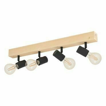 EGLO BALKEN/4 E27 HOLZ/SCHWARZ 'TOWNSHEND 3'