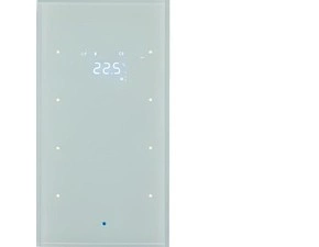 HAG 75643030 Senzor, skleněný, 3-násobný s pokojovým regulátorem teploty, Berker TS Sensor, sklo, bí