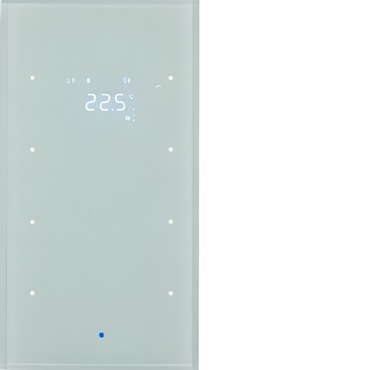 HAG 75643030 Senzor, skleněný, 3-násobný s pokojovým regulátorem teploty, Berker TS Sensor, sklo, bí