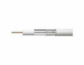 Kabel koaxiální EMOS CB130, PVC, průměr vodiče 1,02mm, průměr pláště, 6,8mm, vnitřní, bílý, 100m