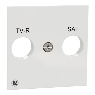 SCHN NU944120 Unica - Centrální deska pro TV-R/SAT zásuvku, Bílá Antibakteriální