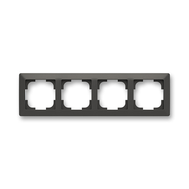 Rámeček čtyřnásobný ABB Zoni 3901T-A00040 137, matná černá / bílá, pro vodorovnou i svislou montáž