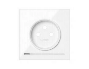 Kryt zásuvky iO, s uzemněním, bílá