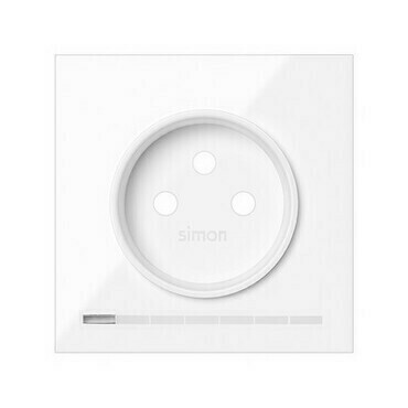 Kryt zásuvky iO, s uzemněním, bílá