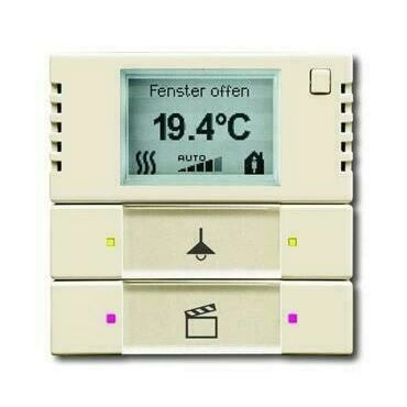 Snímač teploty ABB KNX 2CKA006134A0332, slonová kost, s regul. a ovl. 2-/4nás.; 6128/28-82-500