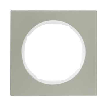 HAG 10112214 Rámeček 1-násobný, Berker R.3, ušlecht. ocel/bílá