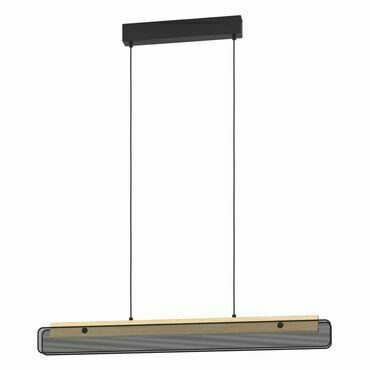 Svítidlo závěsné EGLO LED-ZIG-RGB CCT HL SCHWARZ HOLZ KOKOMO-