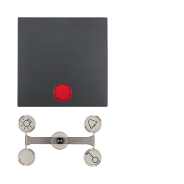 HAG 16211606 Kolébka s 5 výměnnými čočkami, Berker S.1/B.x, antracit, mat