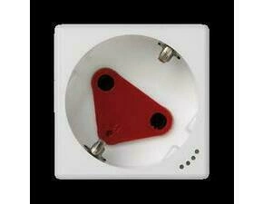 Zásuvka K45 SIMON KLS01/9, 1 nás., Schuko DATA se sign., natoč., klíč, 16A/250V~, šr. sv., bílá