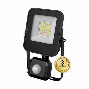 Reflektor LED GREENLUX ALFA PIR SMD 20W , senzor, IP65, neutrální bílá, černá
