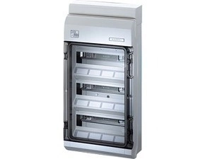 HEN KV PC 9336 Jističová skříň 3x 12 modulů pro nechráněnou venkovní instalaci, se svorkovnicí PE/N,
