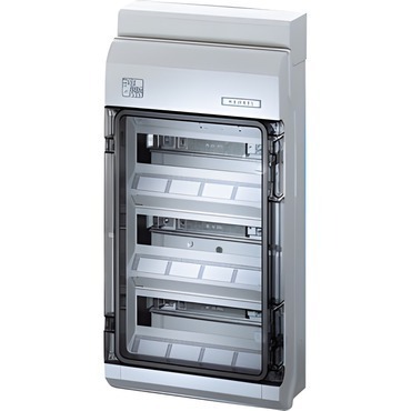 HEN KV PC 9336 Jističová skříň 3x 12 modulů pro nechráněnou venkovní instalaci, se svorkovnicí PE/N,