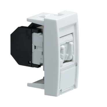 HAG WS213 Zásuvka datová RJ45 45x22,5mm, Cat 5e, bílá, FTP