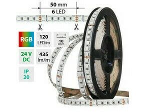 LED pásek MC LED SMD4040 RGB, 120LED/m, 14W/m, DC 24V, 435lm/m, IP20, 10mm, 50m