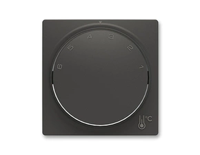 Kryt termostatu ABB Zoni 3292T-A00300 237, , matná černá, prostor. s ot. ovl., s up. maticí