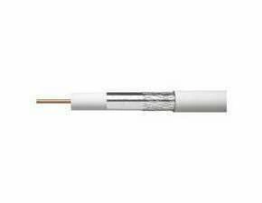 Kabel koaxiální EMOS CB50F, PVC, průměr vodiče 0,9mm, průměr pláště, 6,3mm, vnitřní, bílý, 250m