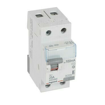 Chránič dvoupolový LEGRAND 411519 TX3 CHRÁN. 2P 25A 100MA AC