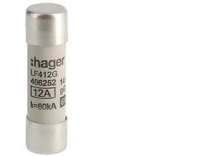 HAG LF412G Pojistka válcová, velikost 14x51, 12A gG, 690V AC