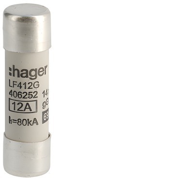 HAG LF412G Pojistka válcová, velikost 14x51, 12A gG, 690V AC