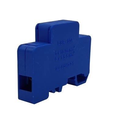 BEČOV UB356.12 Distribuční blok DTB 35/6x6 modrý