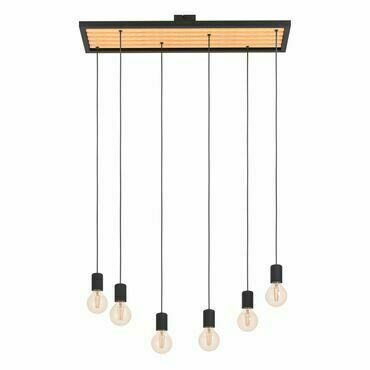 Svítidlo závěsné EGLO HL 6 E27 SCHWARZ HOLZ CONSETT