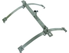 DEHN 123116  Držák pro jímací tyč dvojitý s upínacím páskem nerez na hřeben, s objímkou D16/10 m DEH DEHN