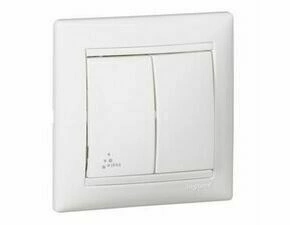 LEG 770098 VA BÍLÁ 2XSTŘ.PŘEP. Č.6+6 IP44