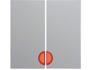 HAG 16271909 Kolébka s červenou čočkou, dělená, Berker S.1/B.x, bílá, mat