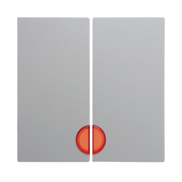 HAG 16271909 Kolébka s červenou čočkou, dělená, Berker S.1/B.x, bílá, mat