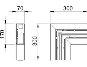 GK-F70170GR Plochý roh