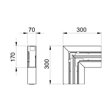 GK-F70170GR Plochý roh