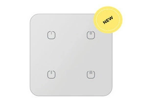 ELKO 7685 RFGB-240/W Dotykový skleněný ovladač - 4 tlačítka, WHITE ROUND RP 0,05kč/ks