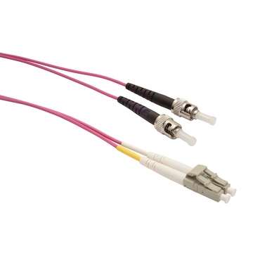 Patch kabel SOLARIX SXPC-LC/ST-UPC-OM4-1M-D, LC/UPC-ST/UPC, Multimode, 50/125, OM4, Duplex, 1m