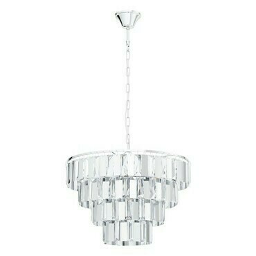 Svítidlo závěsné EGLO HL 7 E14 CHROM KRISTALL ERSEKA