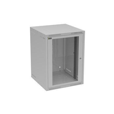 Rozvaděč nástěnný SOLARIX GrandN-16U-66-21-G, 19", 16U, RAL 7035, 600x600 mm, skleněné dveře