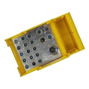 BEČOV UB120BK24 Distribuční blok DTB 120/15x16+4x35 žluto-zelený