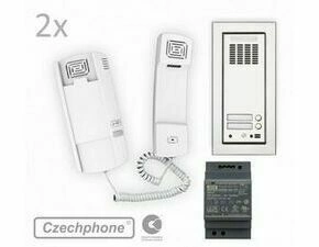 Přístupový systém CZECHPHONE 4004020002, DUO, 2 účastníci, GEN, 2 tlačítka, 12V