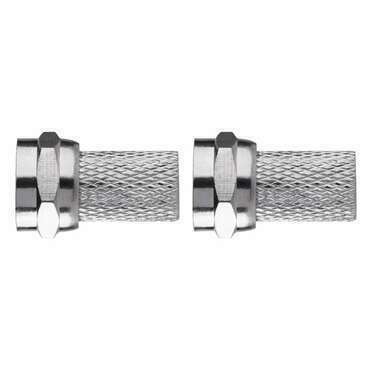 Konektor anténní EMOS K7331.2, F konektor, vidlice, šroubovací, bílá, 5/6,5 mm, 2 ks