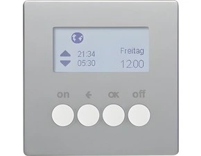 HAG 85745224 KNX RF spínací hodiny bezdrátové, Berker Q.x, alu sametová lak.