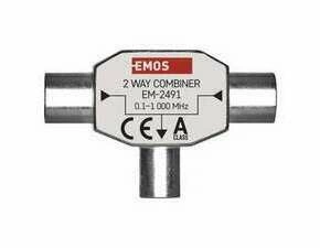 Slučovač anténní EMOS J0197, 2x vstup, 1x výstup, IEC konektor